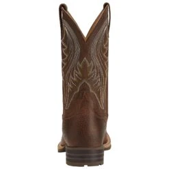 Ariat® Men's Hybrid Rancher Brown Oiled Rowdy Square Toe Boot 10014070 -Ariat 10014070 heel