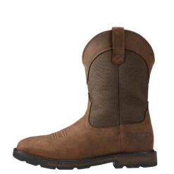 Ariat Men's Groundbreaker H2O Brown Square Toe Work Boots 10015812 11 Ariat Men's Groundbreaker H2O Brown Square Toe Work Boots 10015812 -Ariat 10015812 side