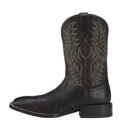 Ariat Men’s Black Sport Wide Square Toe Western Boot 10016292 10 Ariat Men’s Black Sport Wide Square Toe Western Boot 10016292 -Ariat 10016292 side