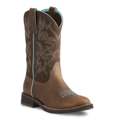 Ariat 29 Ariat Ladies Delilah Round Toe Distressed Brown Boots 10021457