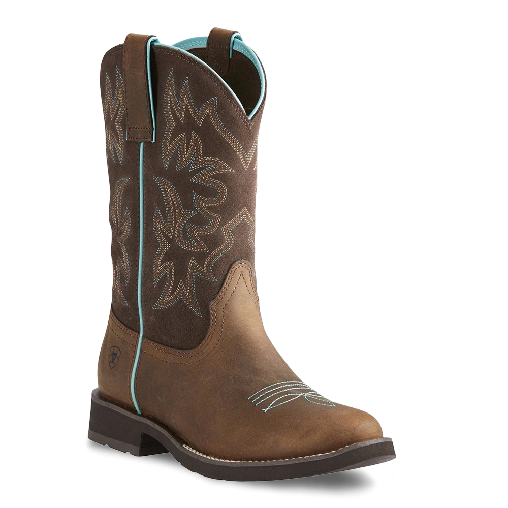 Ariat Ladies Delilah Round Toe Distressed Brown Boots 10021457 2 Ariat Ladies Delilah Round Toe Distressed Brown Boots 10021457