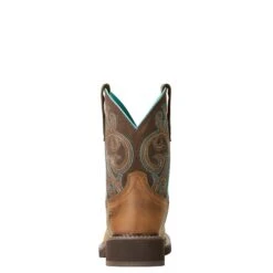 Ariat® Ladies Fatbaby Heritage Distressed Brown & Fudge Boots 10021462 -Ariat 10021462 heel