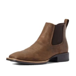 Ariat® Men's Booker Ultra Distressed Tan Square Toe Boots 10031452 -Ariat 10031452a