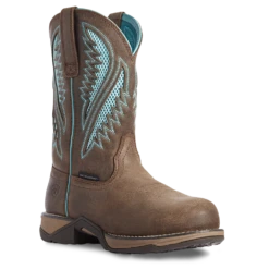 Ariat 22 Ariat Ladies Anthem VentTEK Java Brown Composite Toe Work Boots 10031667
