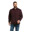 Ariat Men's Team Logo Malbec & Mid Grey 1/4 Zip Sweatshirt 10037540 2 Ariat Men's Team Logo Malbec & Mid Grey 1/4 Zip Sweatshirt 10037540 -Ariat 10037540 front