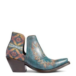 Ariat Ladies Pendleton Dixon Aged Turquoise Snip Toe Booties 10038474 10 Ariat Ladies Pendleton Dixon Aged Turquoise Snip Toe Booties 10038474 -Ariat 10038474 side