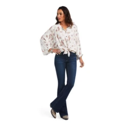 Ariat® Ladies Cactus Desert Multi Print Button Down Shirt 10040525 9 Ariat® Ladies Cactus Desert Multi Print Button Down Shirt 10040525 -Ariat 10040525d
