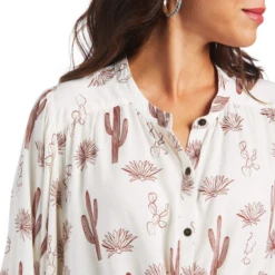 Ariat® Ladies Cactus Desert Multi Print Button Down Shirt 10040525 8 Ariat® Ladies Cactus Desert Multi Print Button Down Shirt 10040525 -Ariat 10040525e