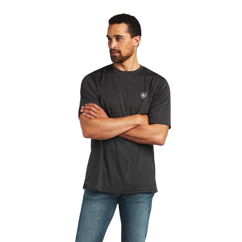 Ariat® Men's Charger Vertical Flag Graphic Charcoal T-Shirt 10040632 4 Ariat® Men's Charger Vertical Flag Graphic Charcoal T-Shirt 10040632 - Image 2