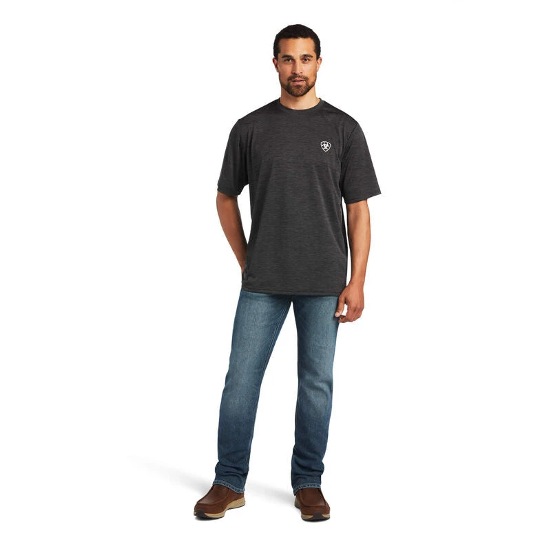 Ariat® Men's Charger Vertical Flag Graphic Charcoal T-Shirt 10040632 6 Ariat® Men's Charger Vertical Flag Graphic Charcoal T-Shirt 10040632 - Image 4