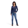 Ariat® Ladies R.E.A.L.™ Relaxed Navy Heather T-shirt 10041339 2 Ariat® Ladies R.E.A.L.™ Relaxed Navy Heather T-shirt 10041339 -Ariat 10041339a