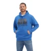 Ariat® Men's Land Of The Free Classic Blue Heather Pullover Hoodie 10041718 1 Ariat® Men's Land Of The Free Classic Blue Heather Pullover Hoodie 10041718 -Ariat 10041718b