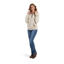 Ariat® Ladies R.E.A.L™ Oatmeal Heather Pullover Sweatshirt 10042239 9 Ariat® Ladies R.E.A.L™ Oatmeal Heather Pullover Sweatshirt 10042239 -Ariat 10042239c