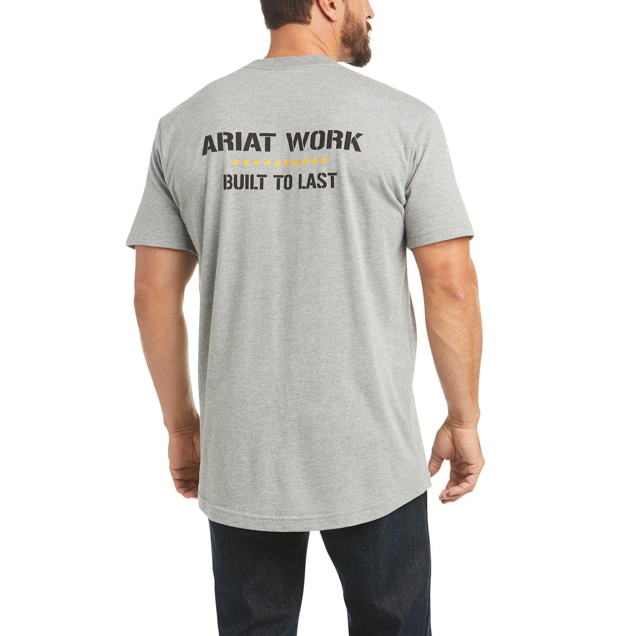 Ariat Men's Rebar Cotton Strong Done Right Grey T-Shirt 10035395 4 Ariat Men's Rebar Cotton Strong Done Right Grey T-Shirt 10035395 - Image 2