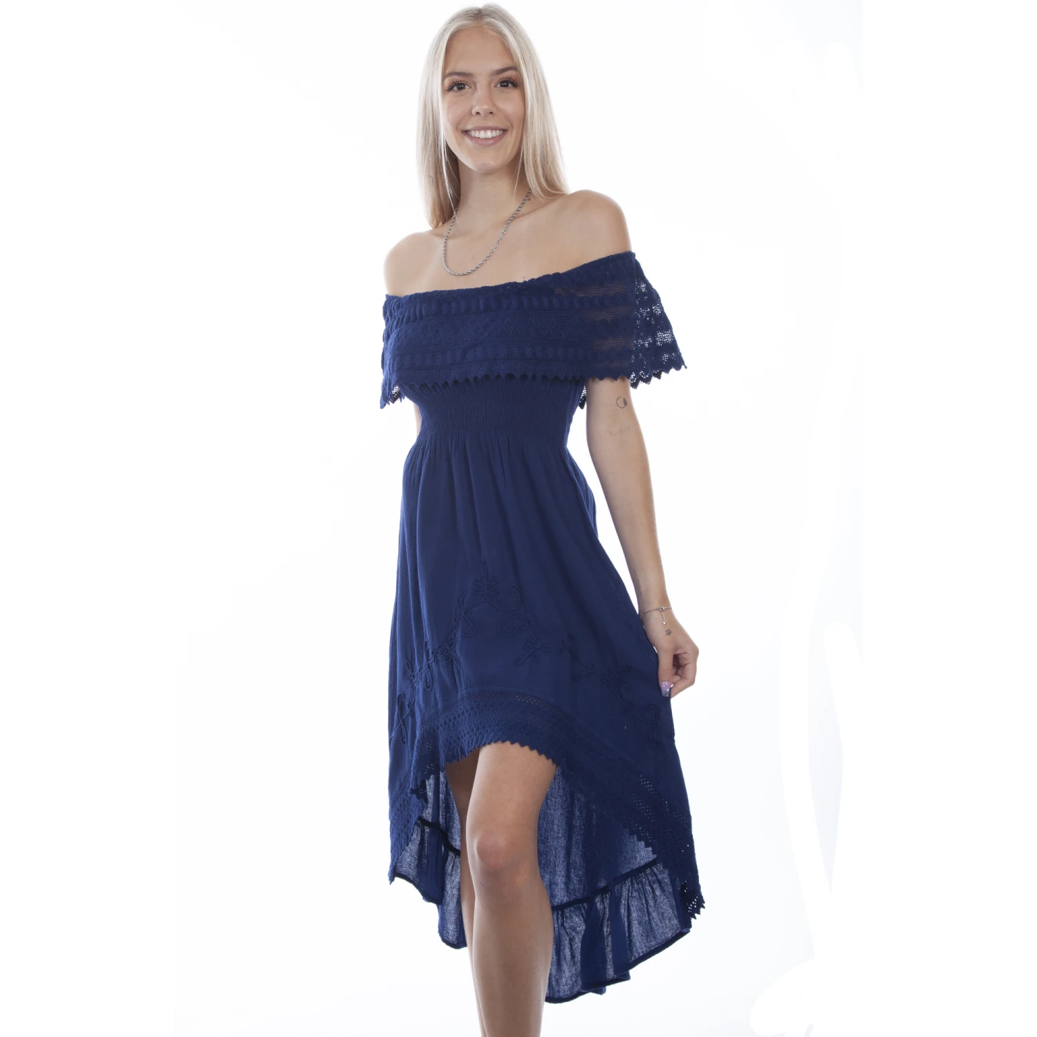Scully Ladies Off Shoulder Hi/Lo Royal Dress PSL-266-ROY 3 Scully Ladies Off Shoulder Hi/Lo Royal Dress PSL-266-ROY