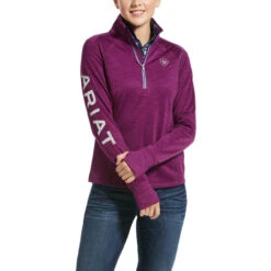 AriatĀ® Ladies TEK Team Imperial Violet 1/2 Zip Sweatshirt 10032708