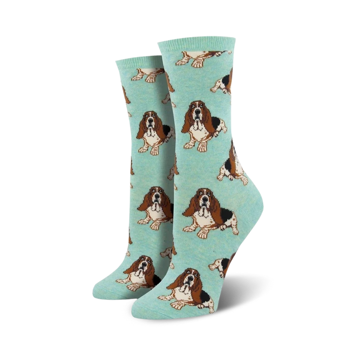 SockSmith Ladies Nothing But A Hound Dog Mint Heather Socks WNC878-HMT 3 SockSmith Ladies Nothing But A Hound Dog Mint Heather Socks WNC878-HMT