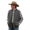 Cinch® Men's Western Wax CoatedBrown Zip Up Vest DWV2012001 2 Cinch® Men's Western Wax CoatedBrown Zip Up Vest DWV2012001 -Ariat DWV2012001
