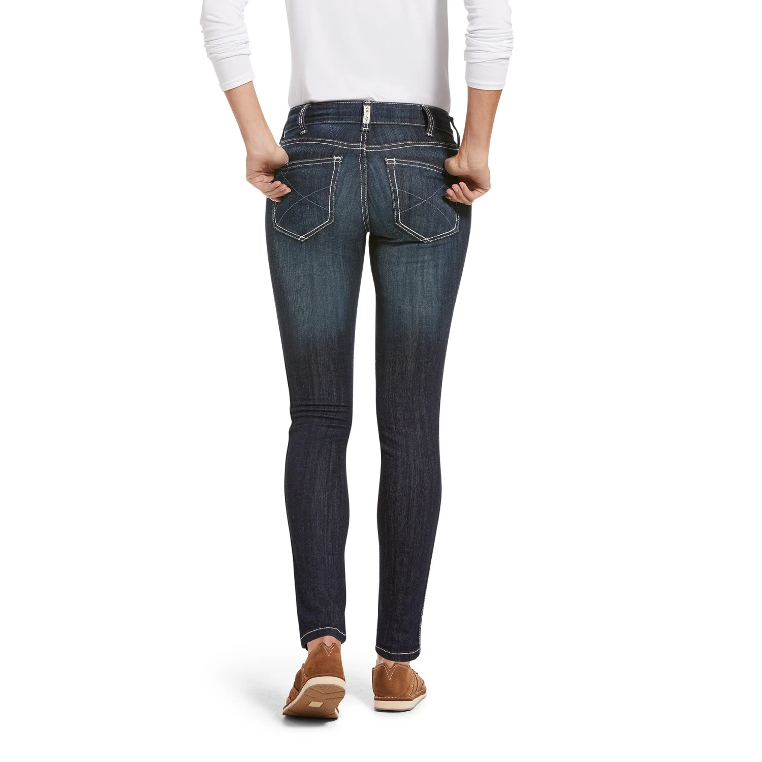 Ariat® Ladies R.E.A.L Mid Rise Outseam Ella Skinny Jeans 10018357 3 Ariat® Ladies R.E.A.L Mid Rise Outseam Ella Skinny Jeans 10018357