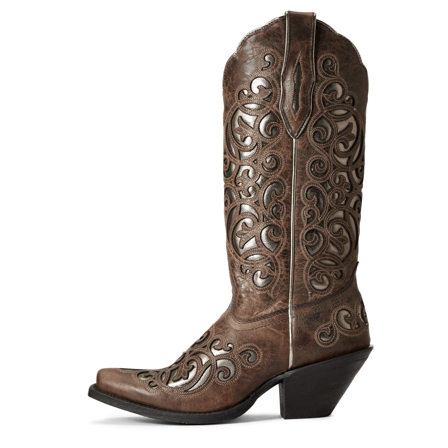 Ariat® Ladies Crackled Taupe & Gunmetal Divine Boots 10034110 5 Ariat® Ladies Crackled Taupe & Gunmetal Divine Boots 10034110 - Image 3