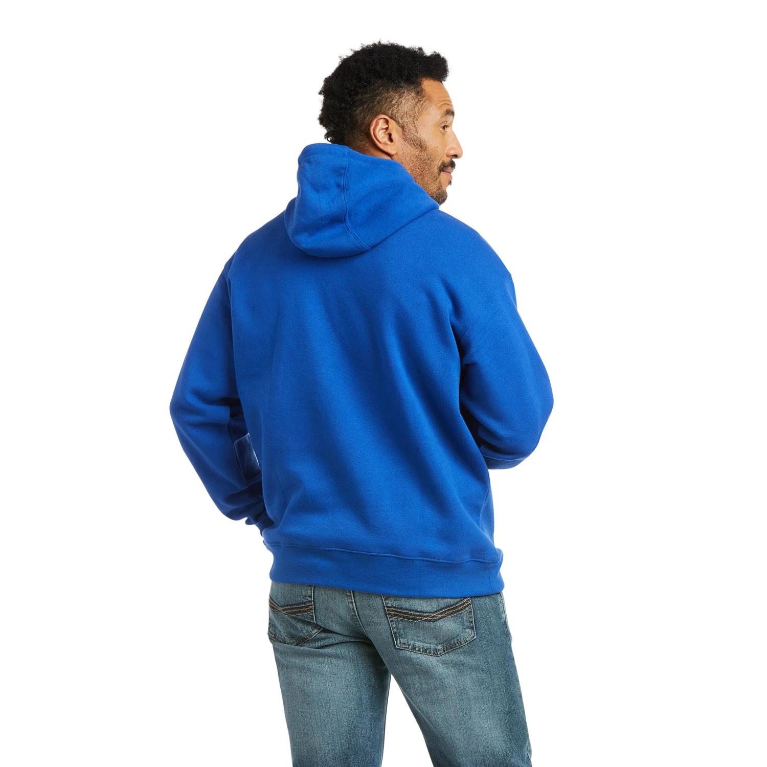 Ariat® Men's Basic Cobalt Embossed Hoodie 10037259 4 Ariat® Men's Basic Cobalt Embossed Hoodie 10037259 - Image 2