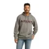 Ariat Men's Basic Charcoal Raised Logo Hoodie 10037261 2 Ariat Men's Basic Charcoal Raised Logo Hoodie 10037261 -Ariat F21 MNS WEST 10037261 f