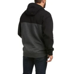 Ariat Men's Lifted Chenille Black Hoodie Sweatshirt 10037349 8 Ariat Men's Lifted Chenille Black Hoodie Sweatshirt 10037349 -Ariat F21 MNS WEST 10037349 back