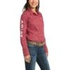 Ariat Ladies Team Kirby Stretch Red Button Down Shirt 10037433