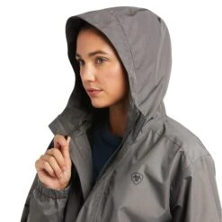 Ariat® Ladies Rebar Stormshell Logo Waterproof Grey Jacket 10037843 9 Ariat® Ladies Rebar Stormshell Logo Waterproof Grey Jacket 10037843 -Ariat F21 WMS WORK 10037843 detail03