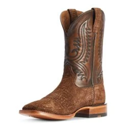 Ariat® Men's Circuit Paxton Tan Hippo Print Square Toe Boots 10042407 -Ariat F22 MNS WEST 10042407 medial