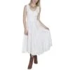 Scully Ladies Lace-Up Front Ivory Sleeveless Dress HC118-IVO -Ariat HC118 IVO