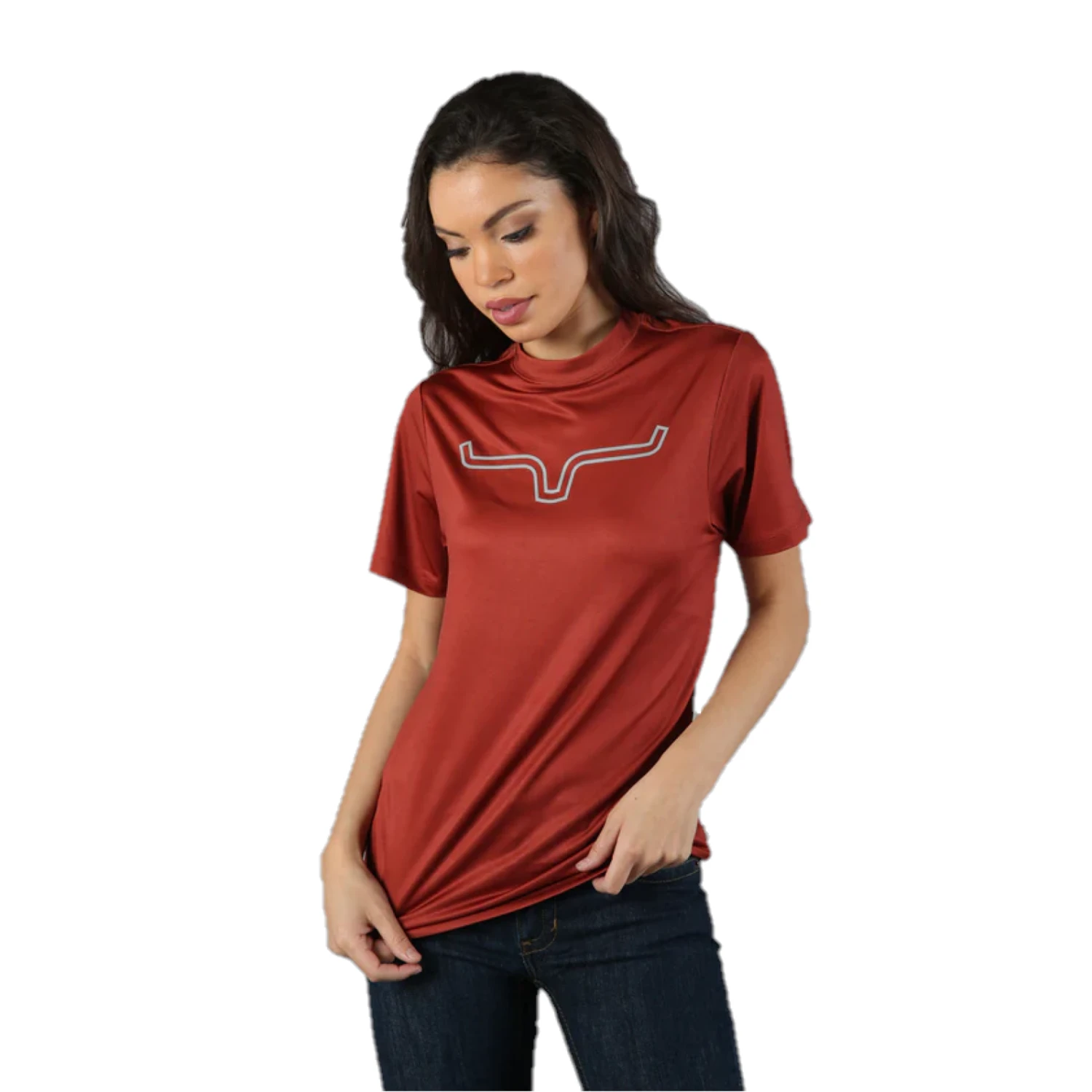 Kimes Ranch® Ladies Outlier Tech Rust Short Sleeve T-Shirt OUTT-RST 4 Kimes Ranch® Ladies Outlier Tech Rust Short Sleeve T-Shirt OUTT-RST - Image 2