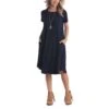 Panhandle White Label Ladies Short Sleeve Knit Navy Blue Dress L9D5427-42 1 Panhandle White Label Ladies Short Sleeve Knit Navy Blue Dress L9D5427-42 -Ariat L9D5427Z