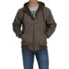 Cinch Men's Bonded Printed Brown Hooded Jacket MWJ1525002 1 Cinch Men's Bonded Printed Brown Hooded Jacket MWJ1525002 -Ariat MWJ15250021 1