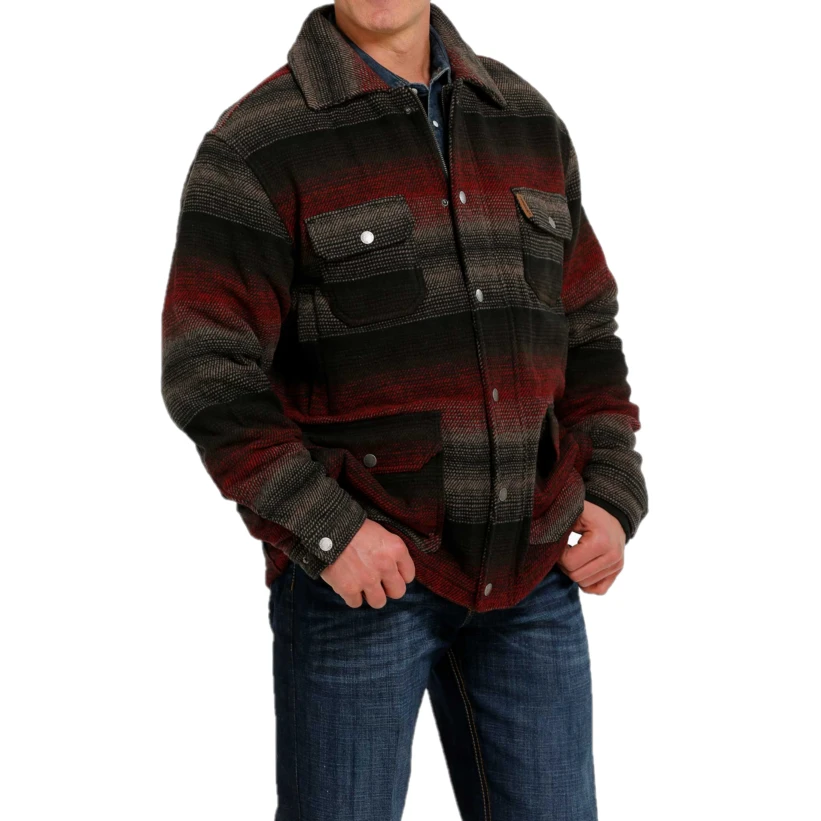 Cinch® Men's Black Striped Frontier Coat MWJ1572001 4 Cinch® Men's Black Striped Frontier Coat MWJ1572001 - Image 2