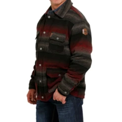 Cinch® Men's Black Striped Frontier Coat MWJ1572001 8 Cinch® Men's Black Striped Frontier Coat MWJ1572001 -Ariat MWJ1572001 2