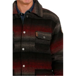 Cinch® Men's Black Striped Frontier Coat MWJ1572001 9 Cinch® Men's Black Striped Frontier Coat MWJ1572001 -Ariat MWJ1572001 3