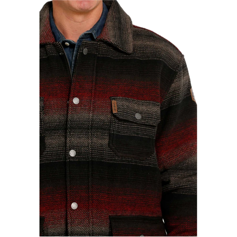 Cinch® Men's Black Striped Frontier Coat MWJ1572001 6 Cinch® Men's Black Striped Frontier Coat MWJ1572001 - Image 4