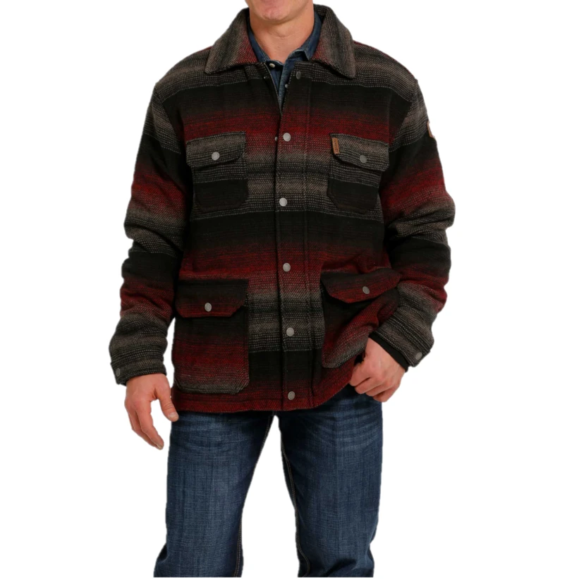 Cinch® Men's Black Striped Frontier Coat MWJ1572001 3 Cinch® Men's Black Striped Frontier Coat MWJ1572001