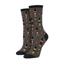 SockSmith Ladies Hot In Here Charcoal Heather Crew Socks WNC2822-CHH