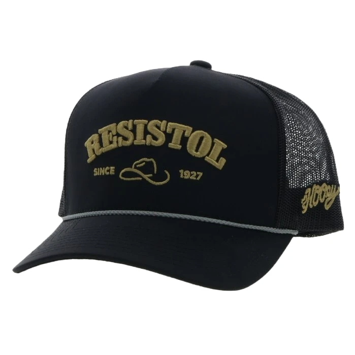 Hooey® Men's Resistol Black & Gold Trucker Cap 2354T-BK 3 Hooey® Men's Resistol Black & Gold Trucker Cap 2354T-BK