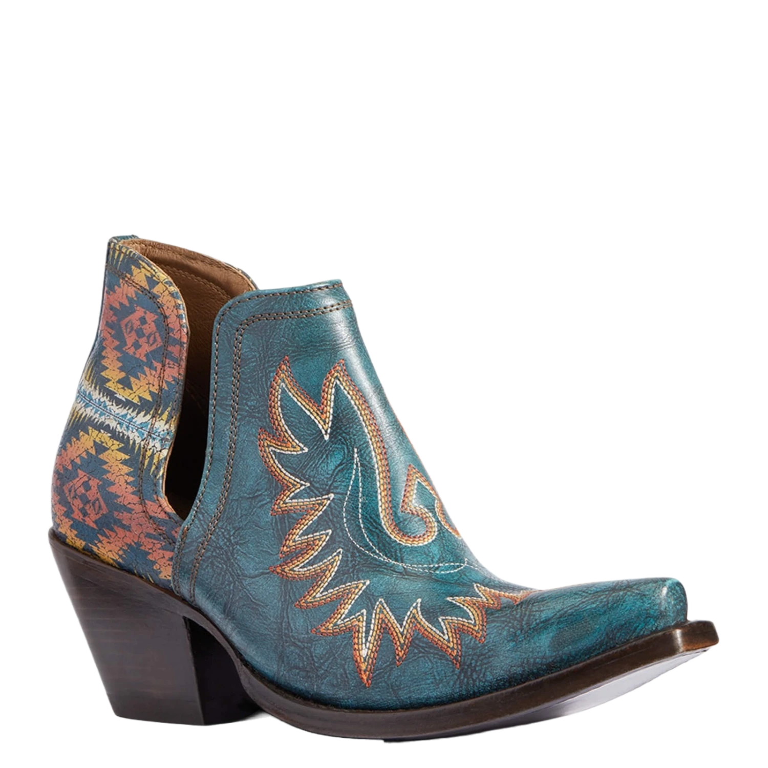 Ariat Ladies Pendleton Dixon Aged Turquoise Snip Toe Booties 10038474 3 Ariat Ladies Pendleton Dixon Aged Turquoise Snip Toe Booties 10038474