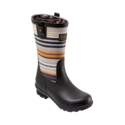 Pendleton® Ladies Bridger Stripe Black Mid Rain Boots PW2280-001