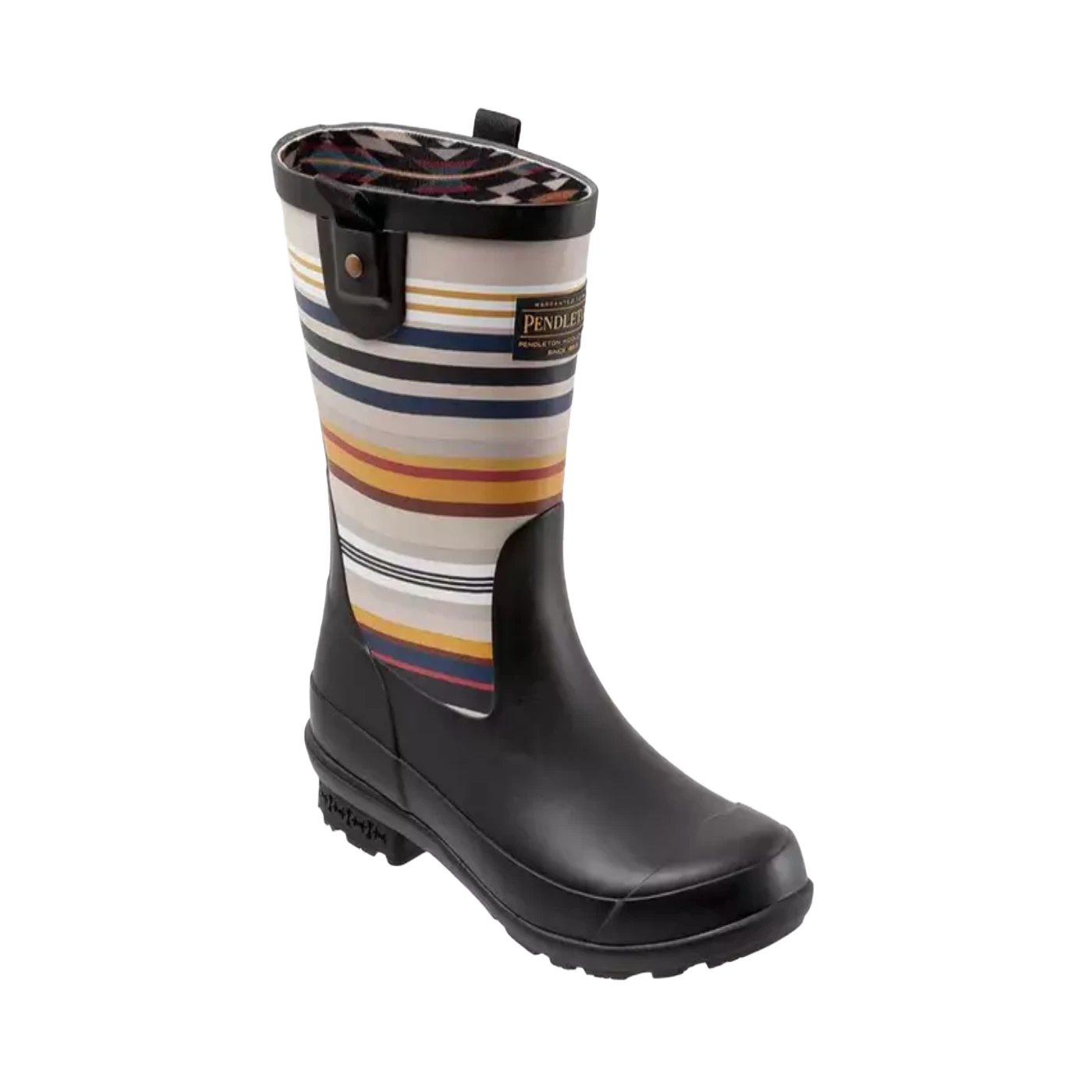 Pendleton® Ladies Bridger Stripe Black Mid Rain Boots PW2280-001 3 Pendleton® Ladies Bridger Stripe Black Mid Rain Boots PW2280-001
