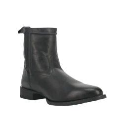 Laredo® Men's Lonnie Black Leather Ankle Boots 62080