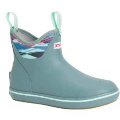 XTRATUF Ladies Trooper Blue & Beach Glass 6" Deck Boots XWAB-2BG