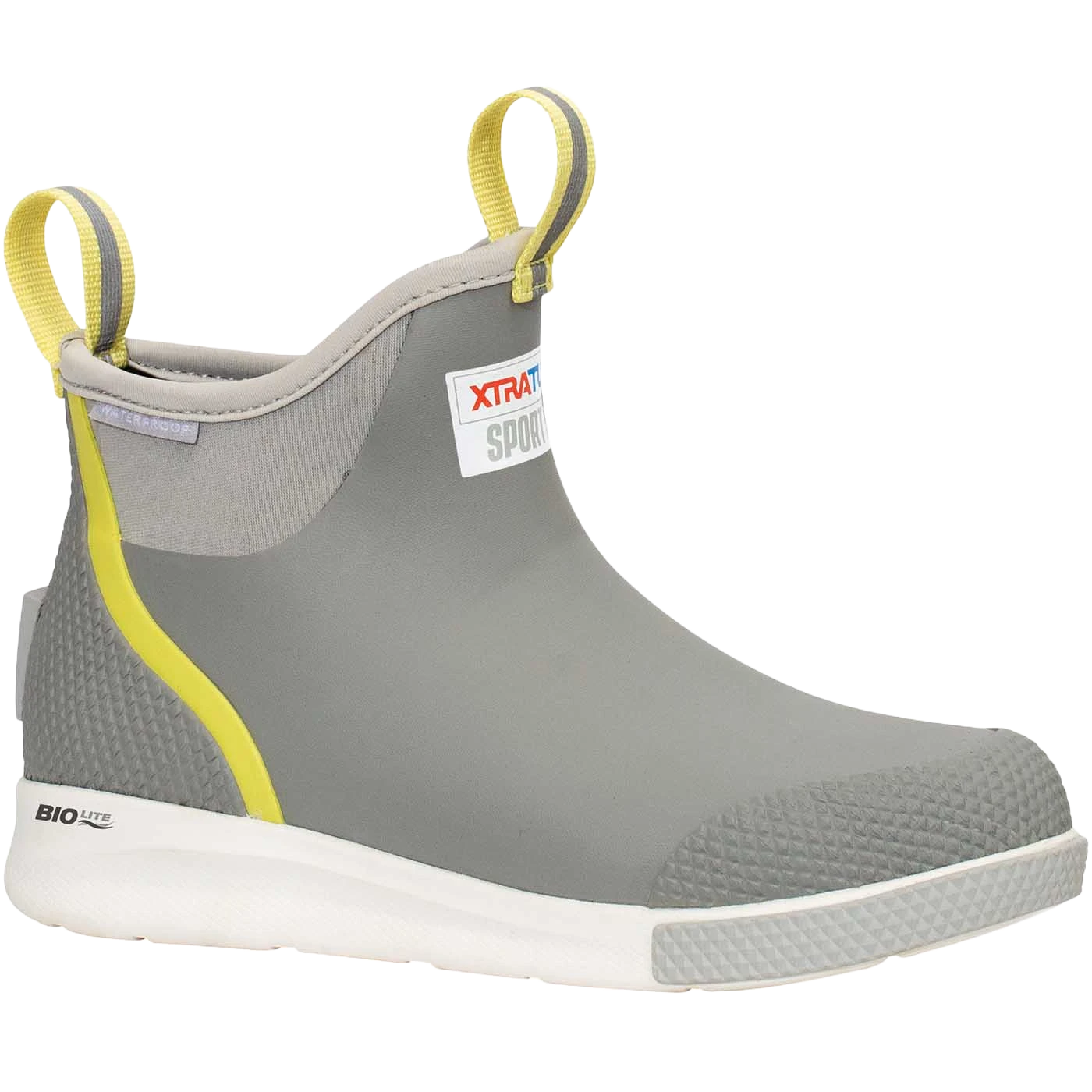 XTRATUF Ladies Ankle Deck Sport Gray & Yellow Boots ADSW-108 3 XTRATUF Ladies Ankle Deck Sport Gray & Yellow Boots ADSW-108