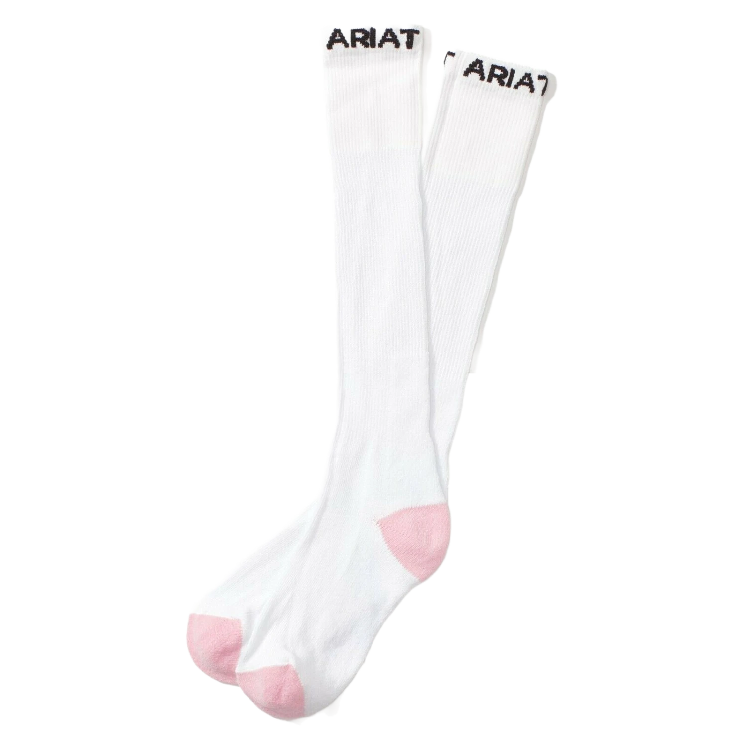 Ariat Ladies 3 Pack White & Pink Over The Calf Socks A2500405 3 Ariat Ladies 3 Pack White & Pink Over The Calf Socks A2500405