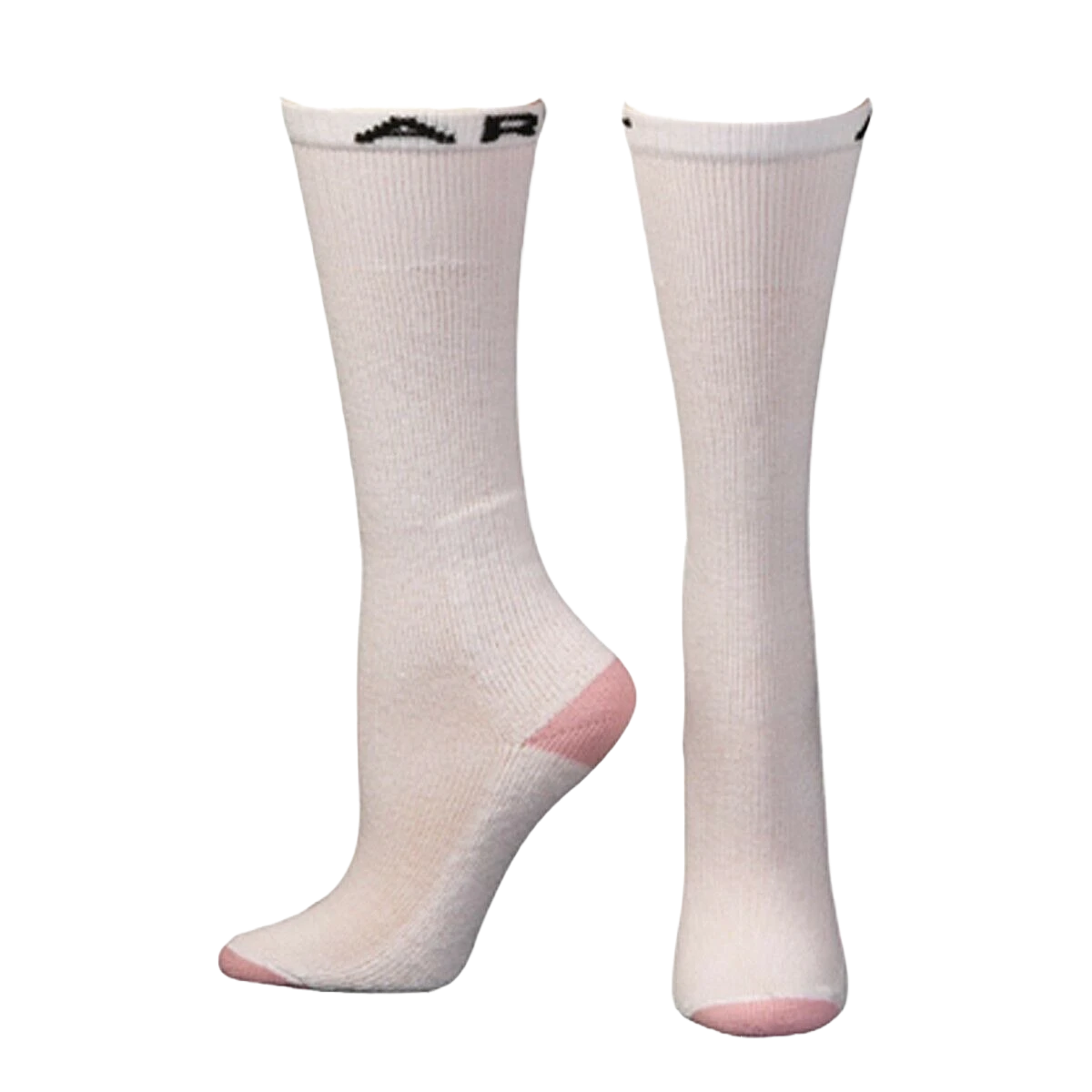 Ariat Ladies 3 Pack White & Pink Over The Calf Socks A2500405 4 Ariat Ladies 3 Pack White & Pink Over The Calf Socks A2500405 - Image 2