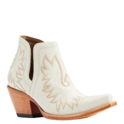 AriatĀ® Ladies Dixon Blanco Snip Toe Western Booties 10044484